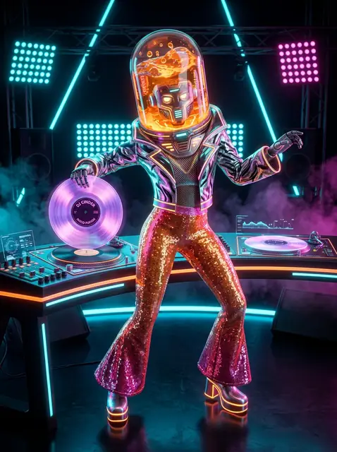 DJ Cinder, android master of ceremonies